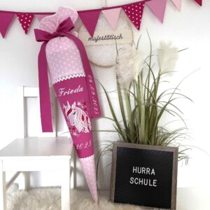 Schultütendesign „Frieda Einhorn pink"
