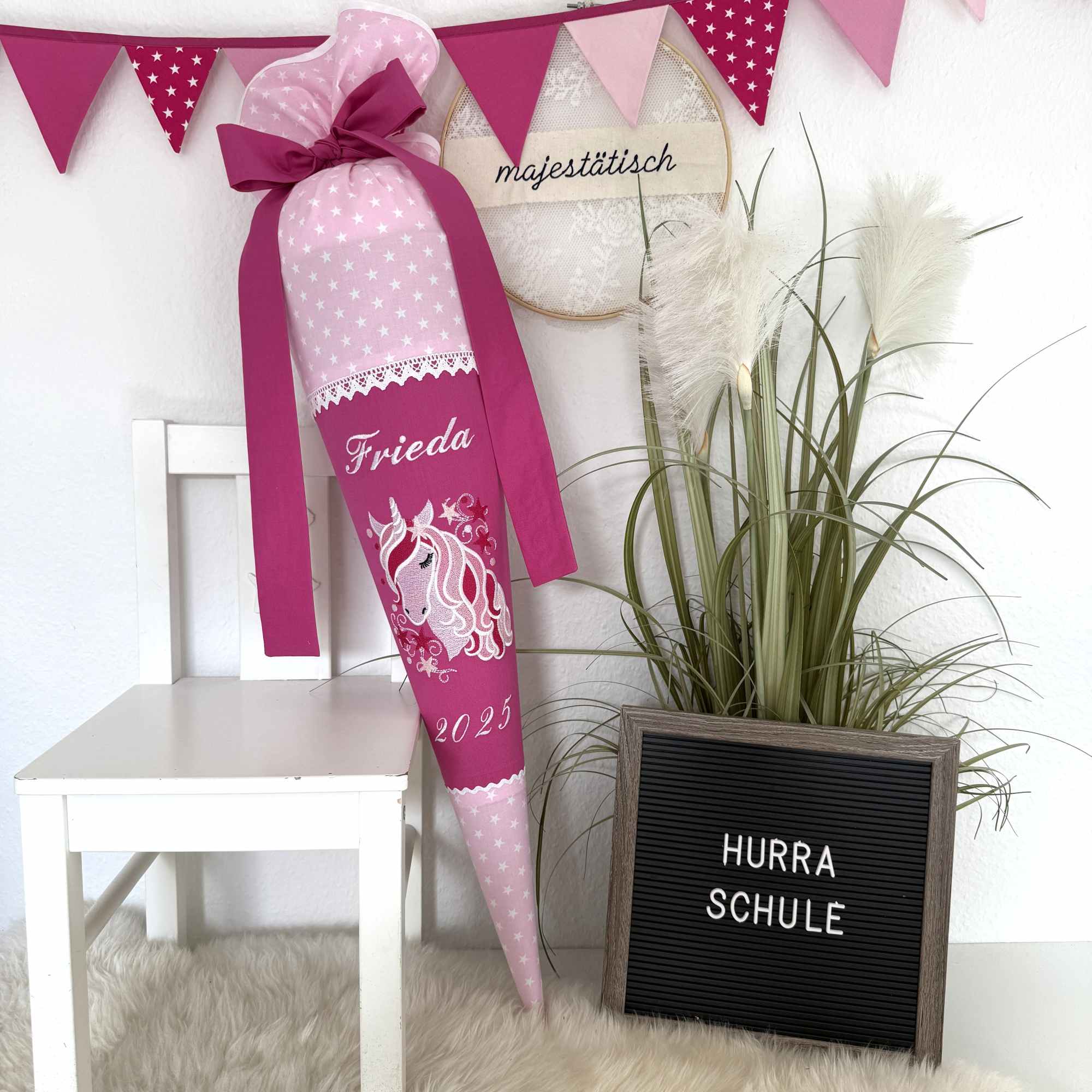 Schultütendesign „Frieda Einhorn pink" – Bild 2
